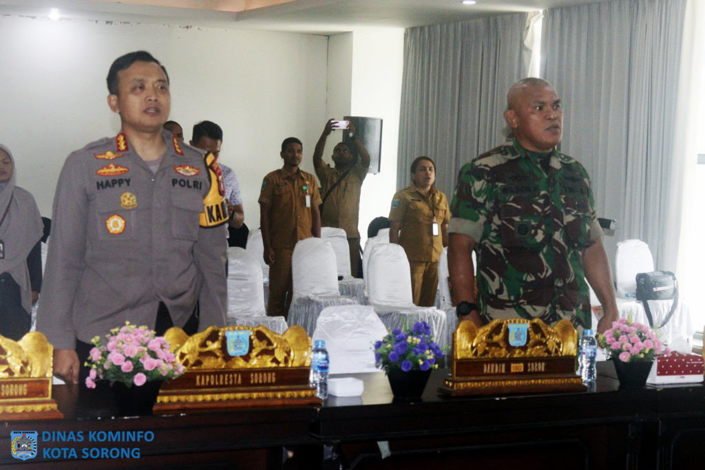 Hadir juga dalam rapat paripurna, Forkompinda Kota Sorong.