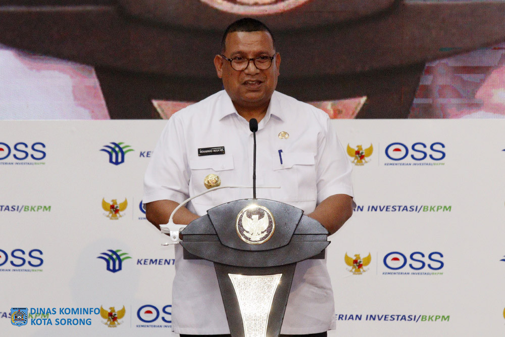 Penjabat Gubernur Papua Barat Daya, Muhammad Musa'ad saat memberi ucapan selamat datang